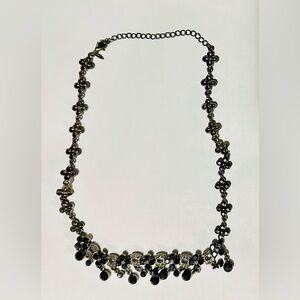 Elegant Black and Silver Necklace